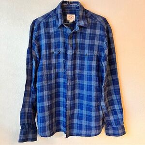 Brooks brother red fleece linen shirt